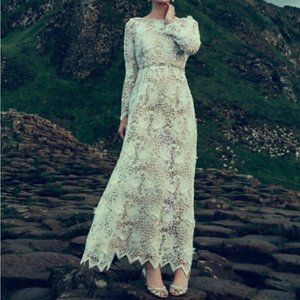 BHLDN Korovilas Landry Dress Ivory/Nude